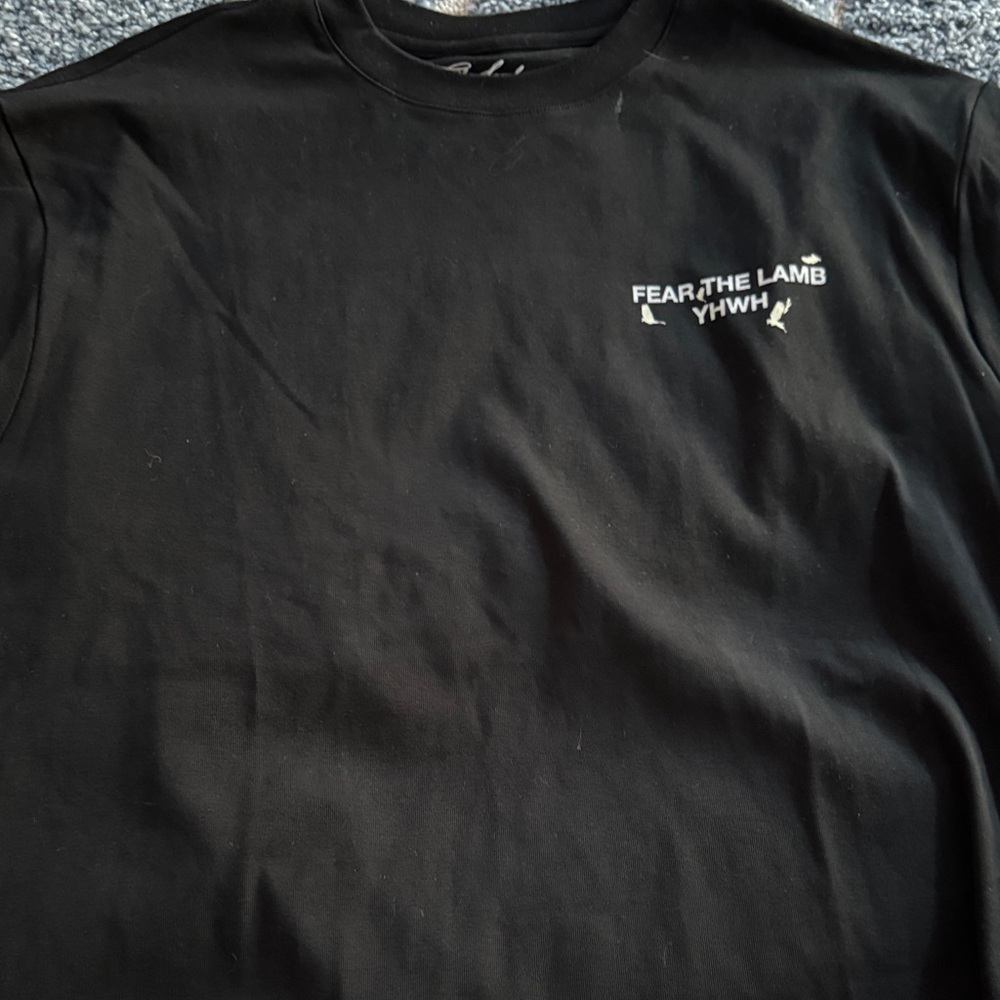 NWOT.. Fear The Lamb men’s religious Black T-Shirt